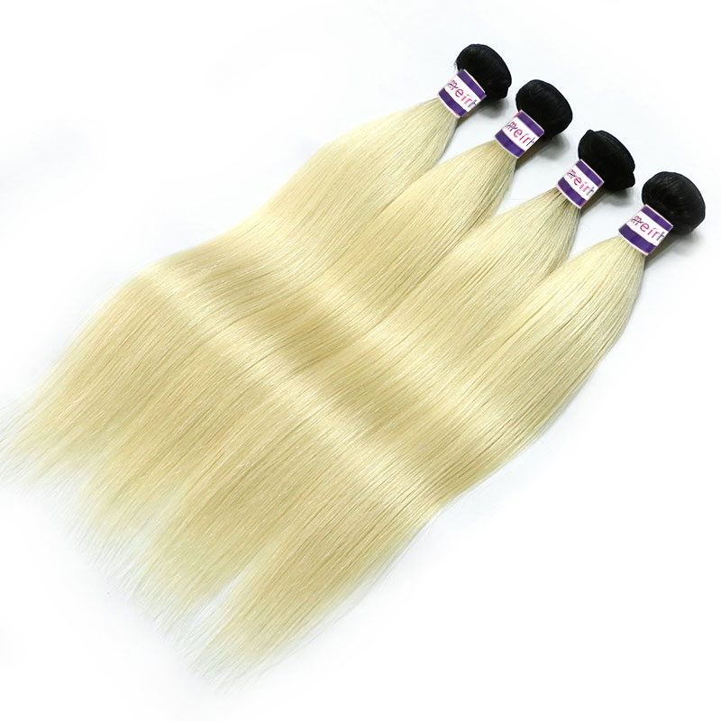 Light Blonde Ombre Hair Brazilian Straight 1B/613